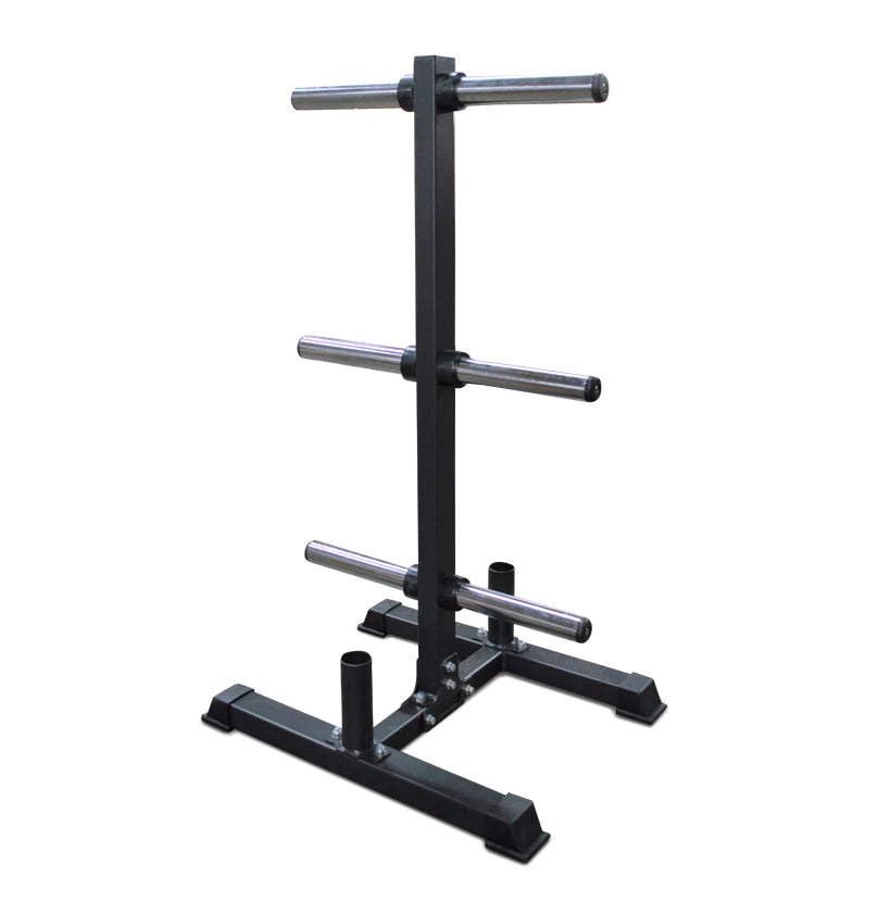 PL7350 Tall Bumper Plate Tree W/ 2 Bar Holders