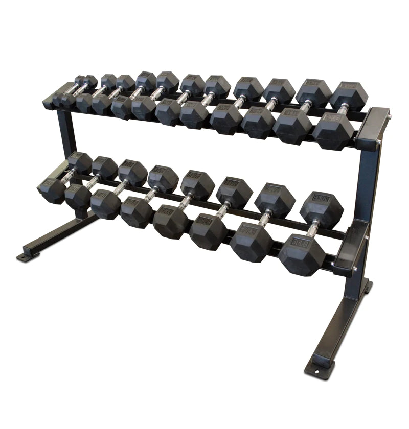 PL7337A 2 Tier 65" Rail Dumbbell Rack