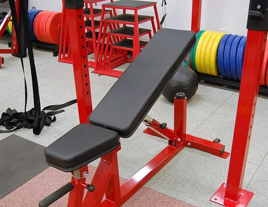 Adjustable Flat Incline Bench w/ Wheels USA