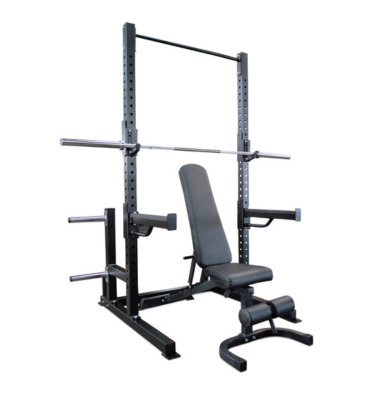 Deluxe Squat Rack (PRE ORDER)+ 45 LB Bar+ FID Bench PACKAGE DEAL