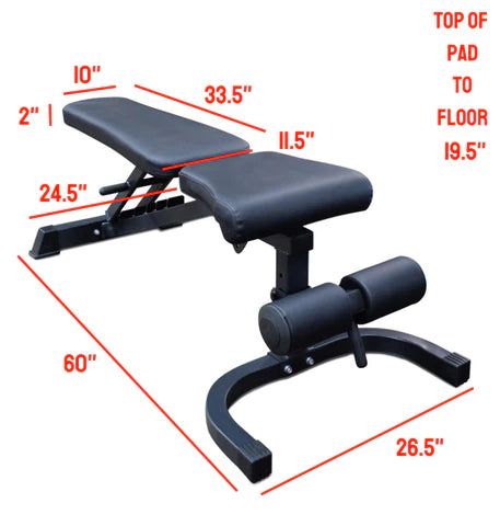Adjustable Flat Incline Decline Bench Econo PL7328C (PRE ORDER)